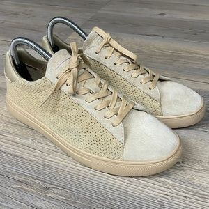 Clae Bradley Light Tan Suede Sneakers Size 8